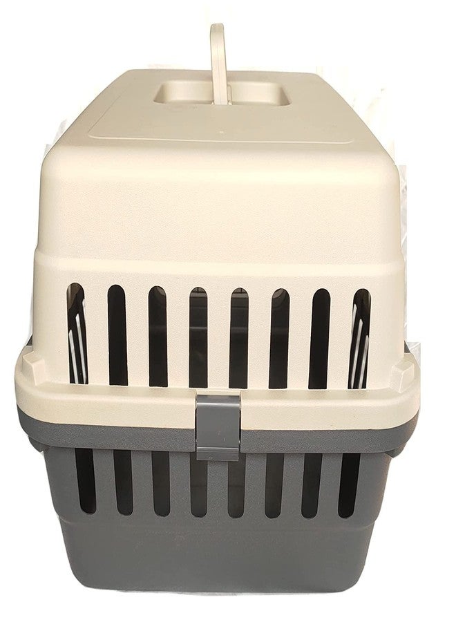 KittuPet Heavy Duty Pet Travel Cage - Plastic Flight Cage for Pets (Grey - White) (20 inch Flight cage) - Image 4